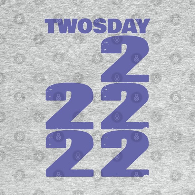 Twosday 22222 in Very Peri Typography by ellenhenryart
